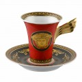 Rosenthal Versace Medusa Red Cup Coffee Hög Porslin Design