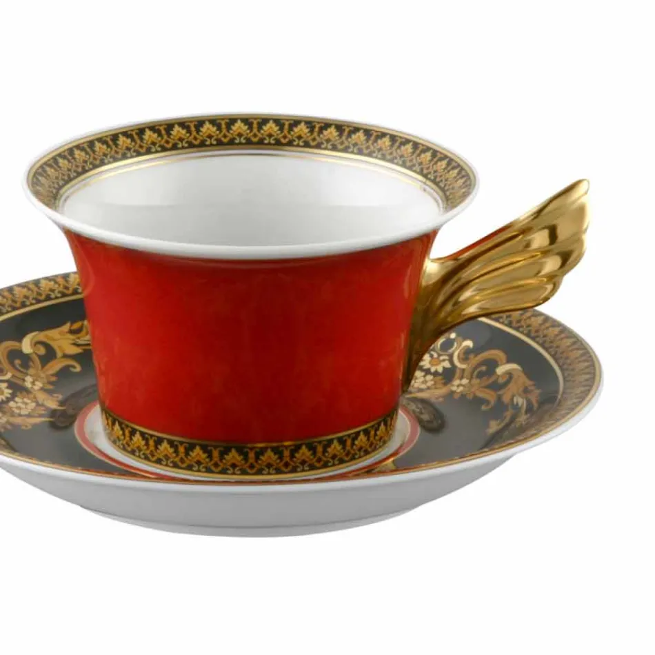 Rosenthal Versace Medusa Red Cup modern design porslin te Viadurini