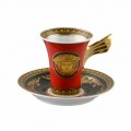 Rosenthal Versace Medusa Red kaffekopp av porslin konstruktion