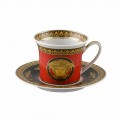 Rosenthal Versace Medusa Red espressokopp utformning porslin