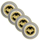 Rosenthal Versace Prestige Gala 4 middagstallrikar Diameter 18 cm - Prestige Viadurini