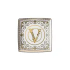 Rosenthal Versace Virtus Gala 6 platta fyrkantiga skålar 15x15 cm i porslin - barock Viadurini