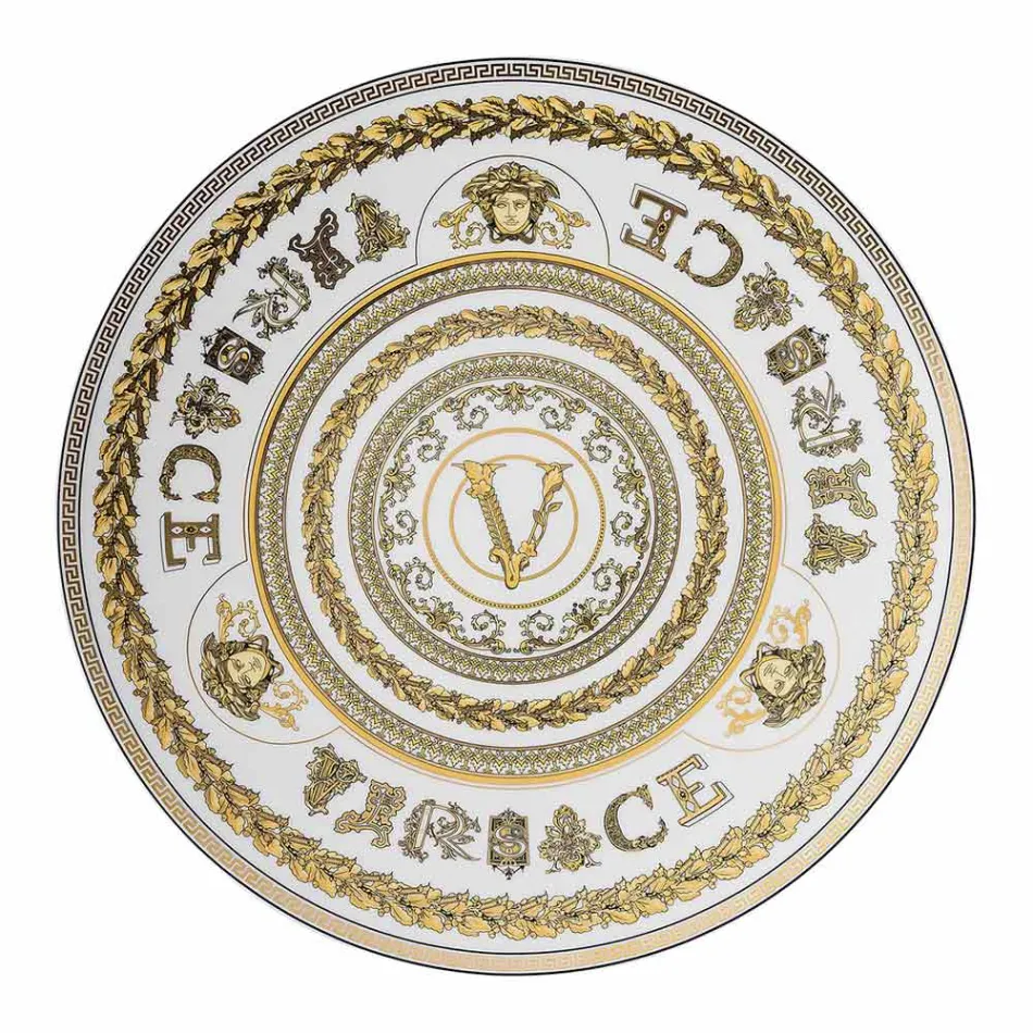Rosenthal Versace Virtus Gala Platshållartallrik Diameter 33 cm i porslin - barock Viadurini