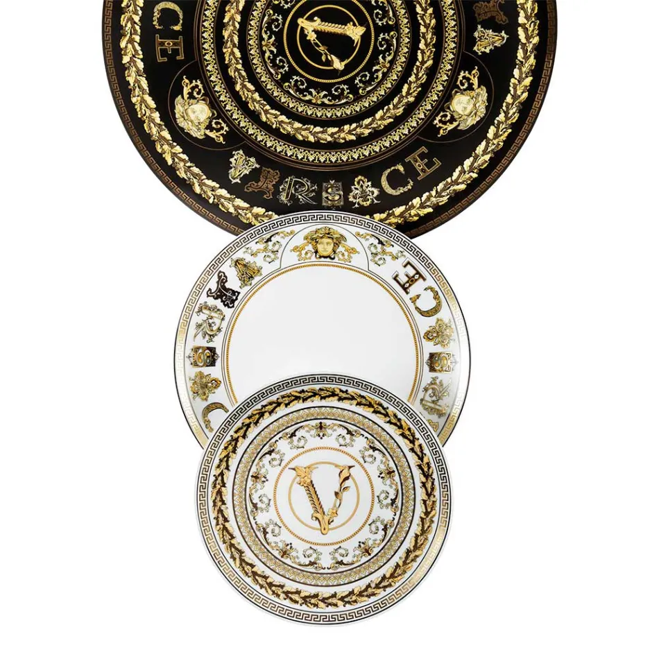 Rosenthal Versace Virtus Gala Platshållartallrik Diameter 33 cm i porslin - barock Viadurini