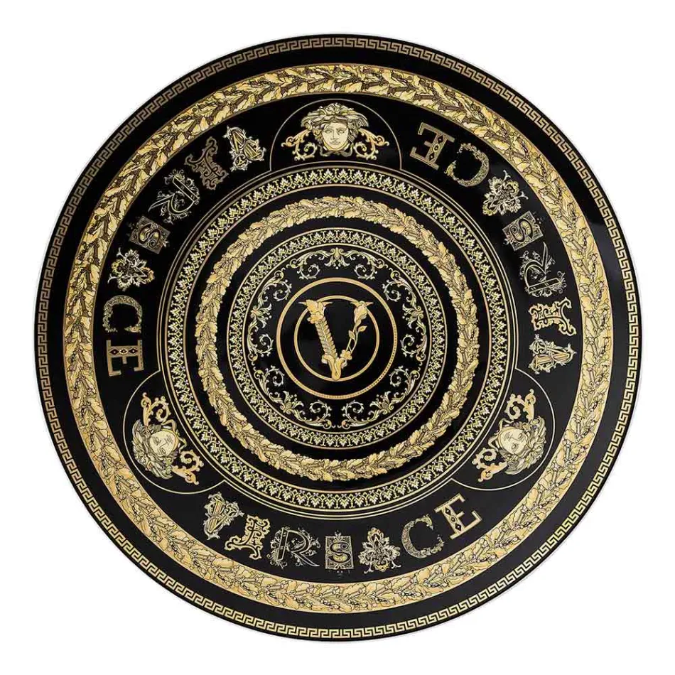 Rosenthal Versace Virtus Gala Platshållartallrik Diameter 33 cm i porslin - barock Viadurini