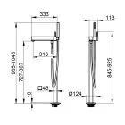 Golvkranar Engrepps Badkarsblandare - Erik Viadurini