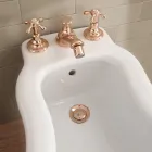 Vintage design bidétapp i 3-håls mässing Tillverkad i Italien - Klarisa Viadurini