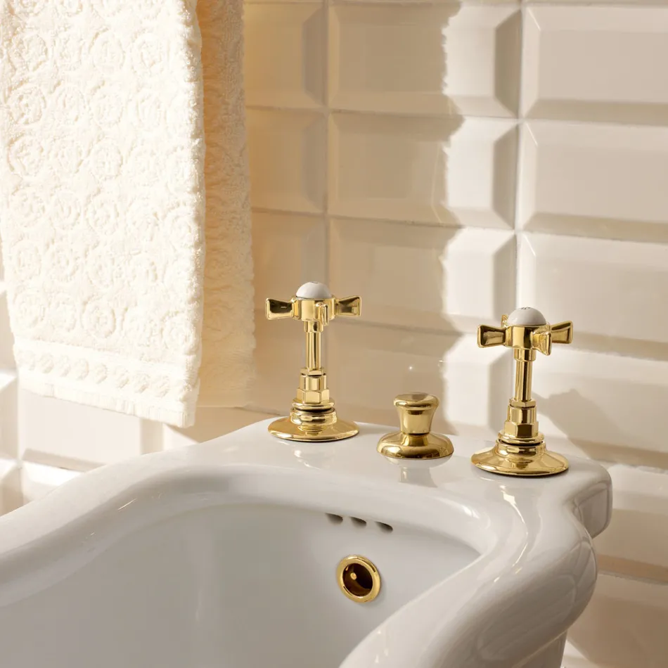 Vintage bidékranar i mässing med intern leverans Tillverkad i Italien – Katerina Viadurini