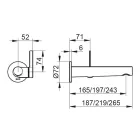 Inbyggd väggmonterad tvättställsblandare med integrerad design 3 storlekar - Erkole Viadurini