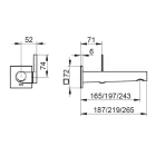 Inbyggd väggmonterad tvättställsblandare med integrerad design 3 storlekar - Erkole Viadurini