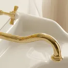 Design och vintage väggmonterad handfat/diskbänkskran tillverkad i Italien Viadurini