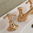 Vintage 3-håls vaskkran i mässing tillverkad i Italien – Klarisa Viadurini