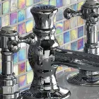 Vintage 3-håls bidétapp i mässing tillverkad i Italien - Elisea Viadurini