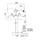 Klassisk bidétapp med ett hål och handgjorda mässingshandtag - Noriana Viadurini