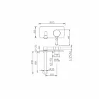 Tillverkad i Italien Design Single Plate Wall Mixer Tap - Neno Viadurini