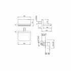 Väggmonterad blandare med vattenfallspip Tillverkad i Italien - Sika Viadurini