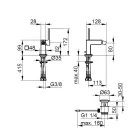 Bidé engreppsblandare med fyrkantigt designavlopp - Erik Viadurini