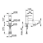 Ettgrepps tvättställsblandare Mässing Rund Design - Antilio Viadurini