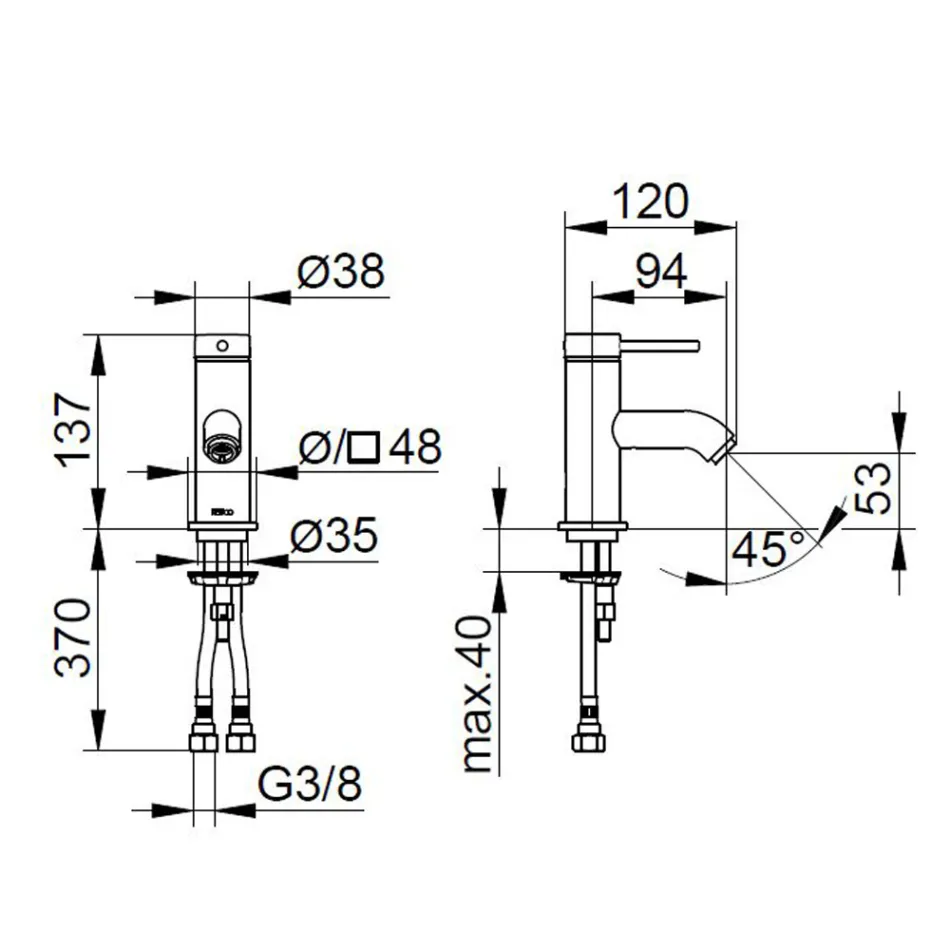 Ettgrepps tvättställsblandare Mässing Rund Design - Antilio Viadurini