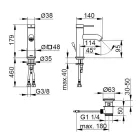 Ettgrepps tvättställsblandare Mässing Rund Design - Antilio Viadurini