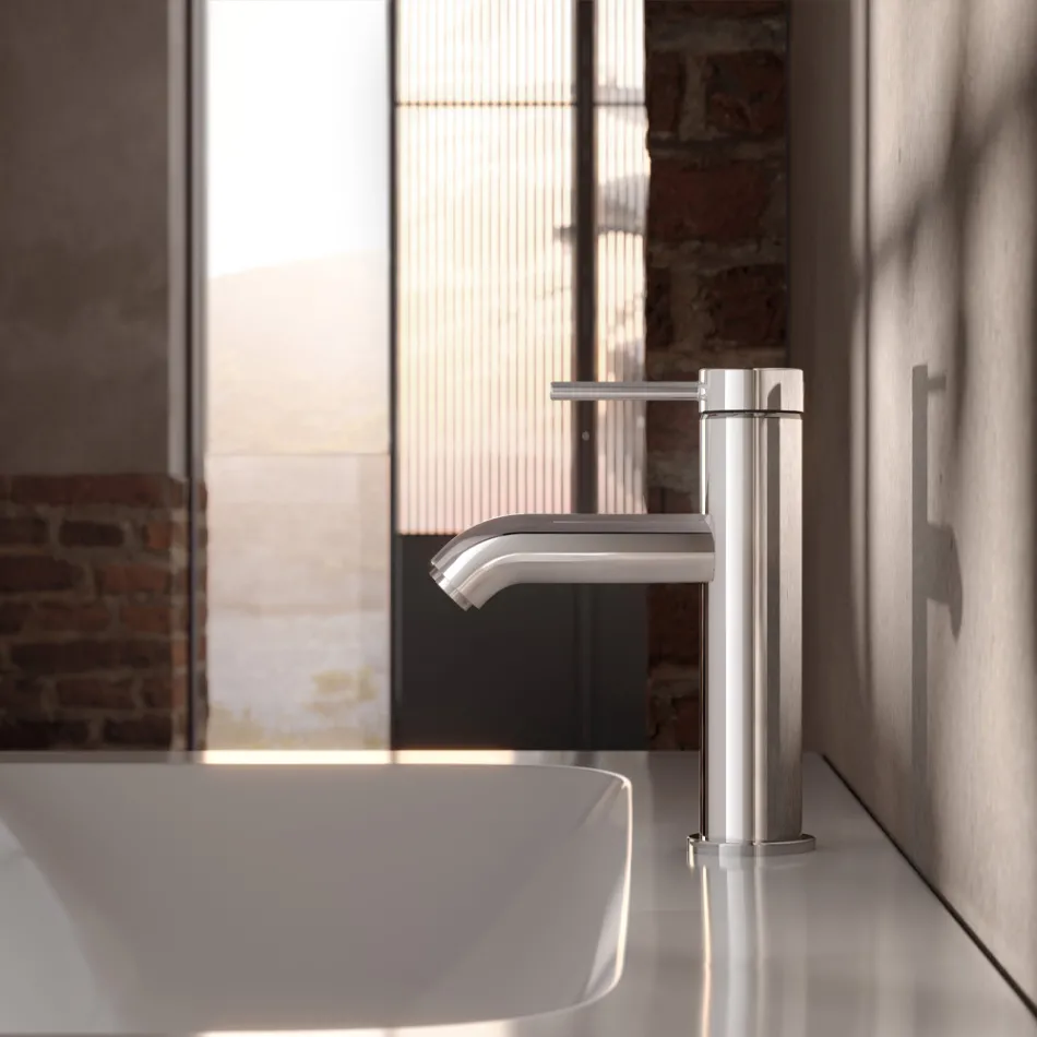 Ettgrepps tvättställsblandare Mässing Rund Design - Antilio Viadurini