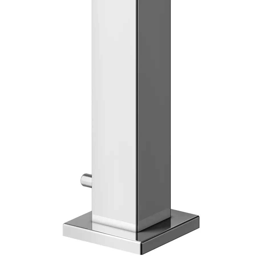 Fyrkantig design mässing 1-grepps tvättställsblandare - Erik Viadurini