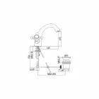 Enkelhålsbadkran i mässing med avlopp i Made in Italy - Lisca Viadurini