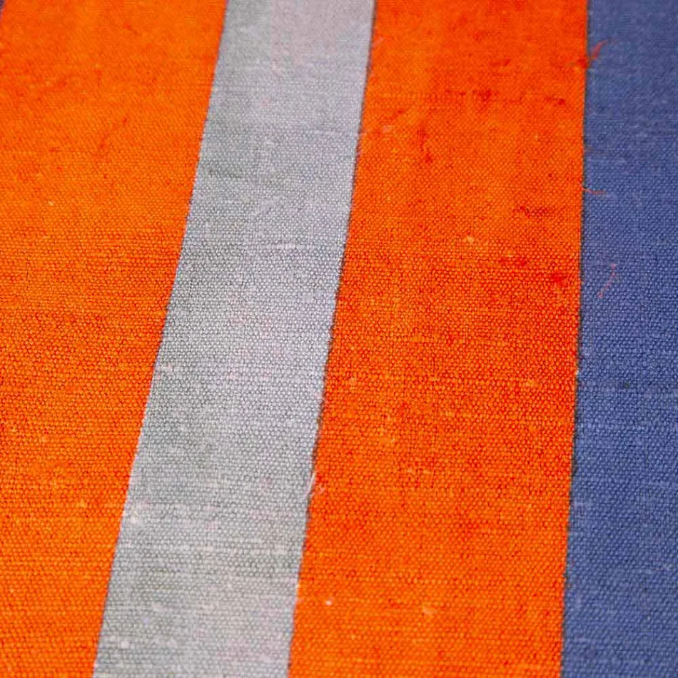 Runner of Italian Art Produced and Hand Painted in Hemp Unique Piece - Merken Viadurini