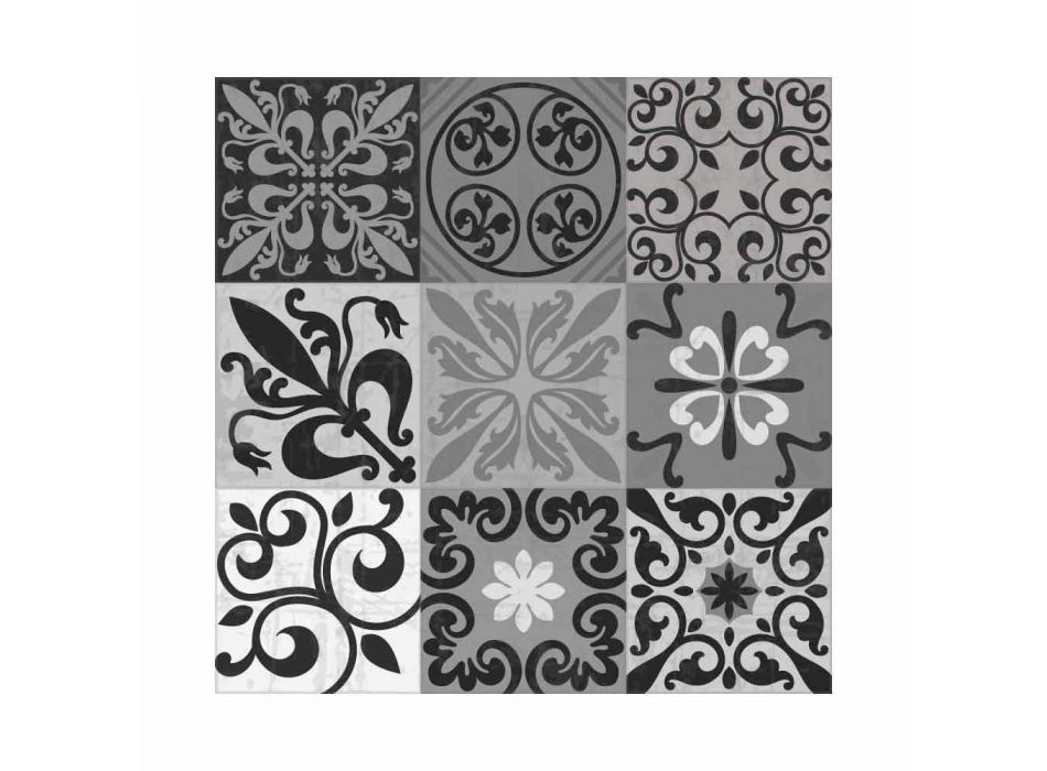 Moderna grå eller svartmönstrade bordsrunner i PVC och polyester - pitabröd Viadurini