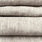 Beige linnelöpare med italiensk hantverkslyxig vikt kant - Limao Viadurini