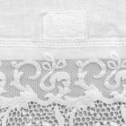 Linne Bordslöpare med vit spets italiensk lyxkvalitet - Farnese Viadurini