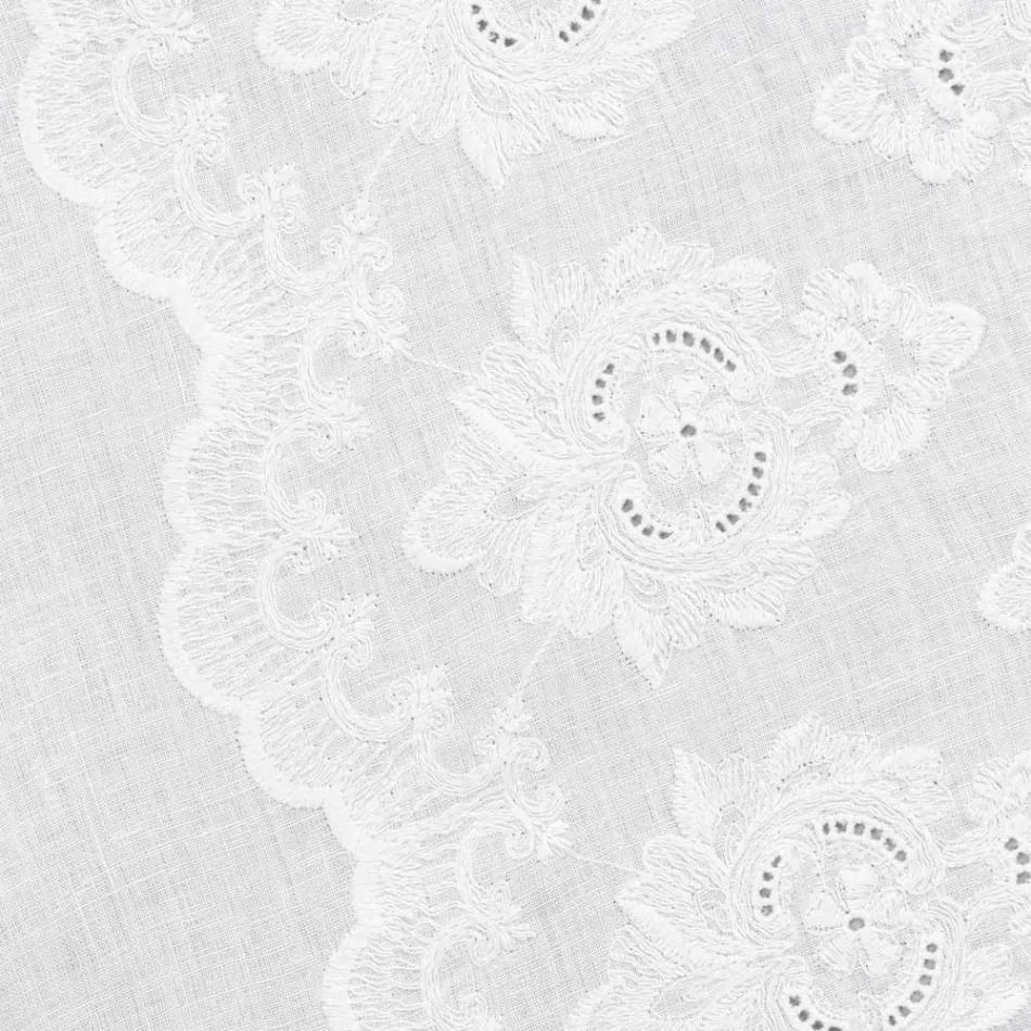 Bordslöpare i 100 % linne med italiensk lyxdesignbroderi - Jujube Viadurini