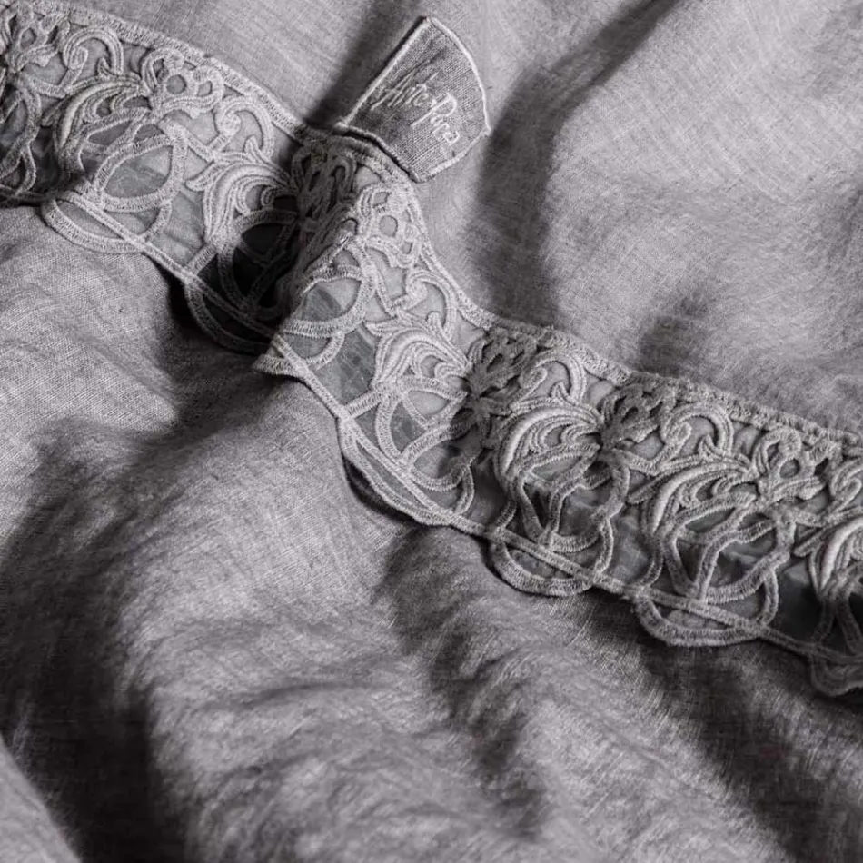 Förvaringsväska för påslakan av linne med Sinergiaspets och knappar - Energis Viadurini