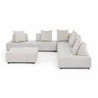 Utomhushörnlounge i modern design i homemotion-tyg - Benito Viadurini