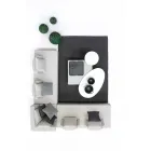 Utomhushörnlounge i modern design i homemotion-tyg - Benito Viadurini