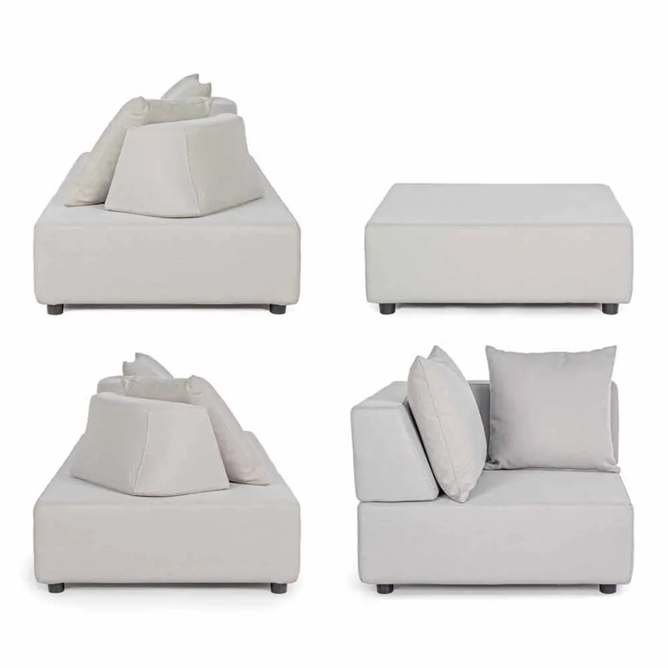 Utomhushörnlounge i modern design i homemotion-tyg - Benito Viadurini