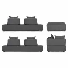 Utomhushörnlounge i modern design i homemotion-tyg - Benito Viadurini