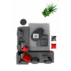 Utomhushörnlounge i modern design i homemotion-tyg - Benito Viadurini