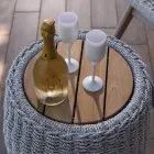 Modular Garden Lounge i teak och handvävt rep - Arjuna Viadurini