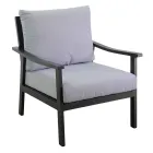 Vardagsrum bestående av 1 soffa, 2 fåtöljer och 1 soffbord - Ticket Viadurini