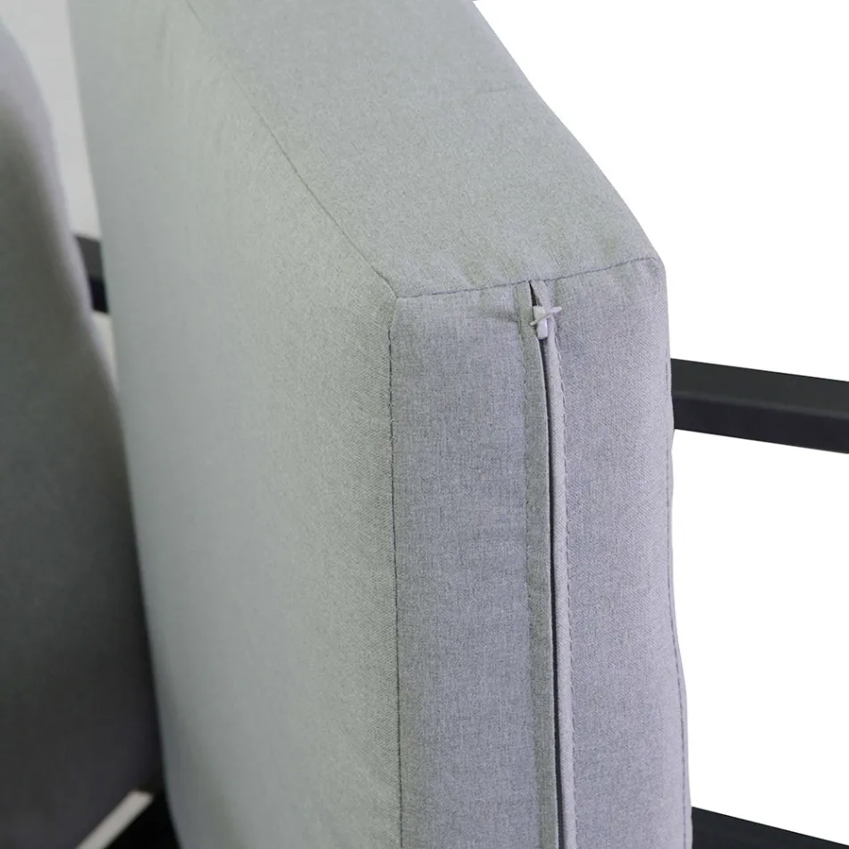 Vardagsrum bestående av 1 soffa, 2 fåtöljer och 1 soffbord - Ticket Viadurini