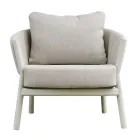 Vardagsrum bestående av 2 fåtöljer, 1 soffa och 2 soffbord i aluminium - Fusion Viadurini