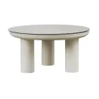 Vardagsrum bestående av 2 fåtöljer, 1 soffa och 2 soffbord i aluminium - Fusion Viadurini