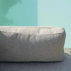 Vardagsrum bestående av 2 fåtöljer, 1 soffa och soffbord i aluminium - Symphony Viadurini