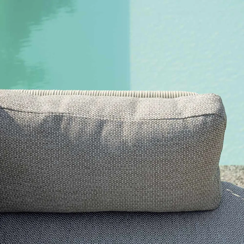 Vardagsrum bestående av 2 fåtöljer, 1 soffa och soffbord i aluminium - Symphony Viadurini