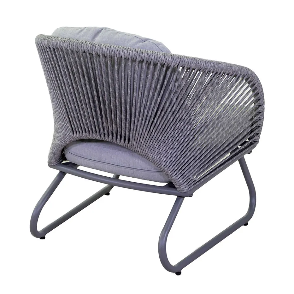 Vardagsrum bestående av 2 fåtöljer med soffbord - Resväska Viadurini