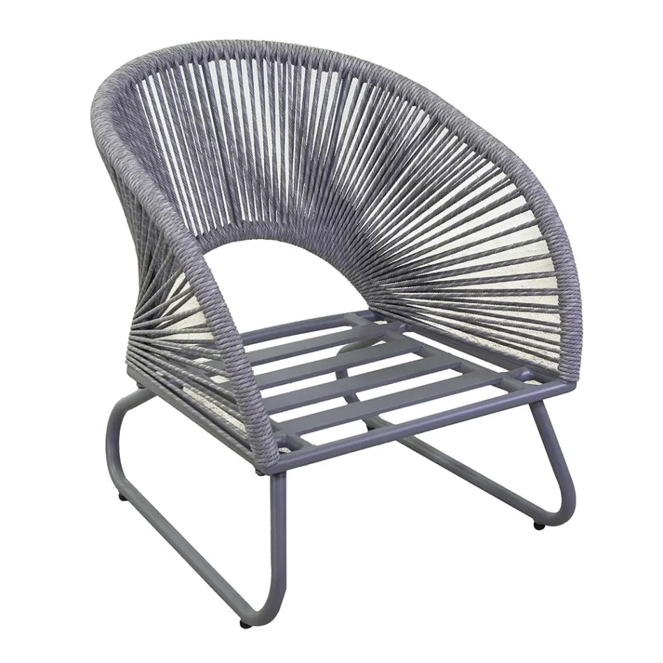 Vardagsrum bestående av 2 fåtöljer med soffbord - Resväska Viadurini