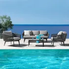 Vardagsrum som består av 2- eller 3-sits soffa, fåtöljer och soffbord - Elios Viadurini