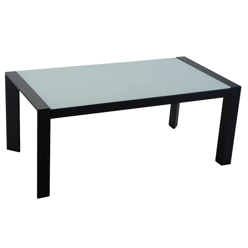 Vardagsrum bestående av soffa, soffbord och fåtöljer med fotstöd - Anslagstavla Viadurini