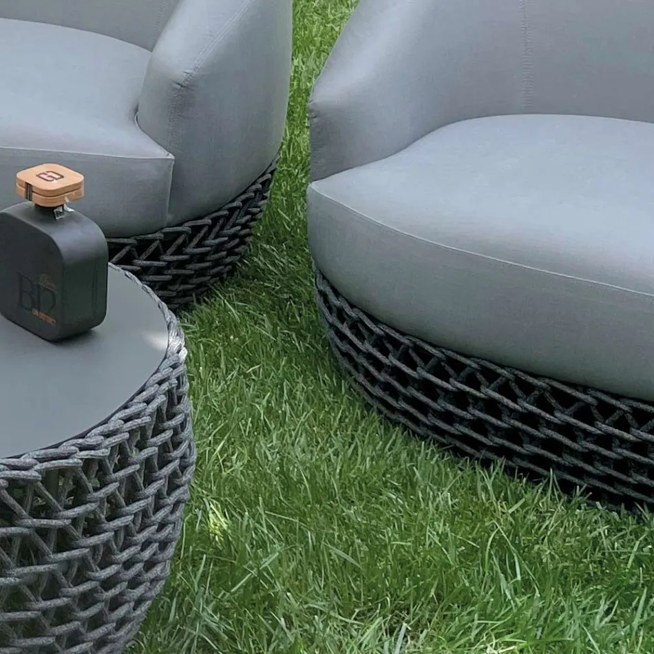 Utomhus vävt tyg Base Lounge Set - Pixie Viadurini